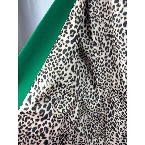 Green Blazer With Leopard Print Lining Medium - Picture 4 of 5